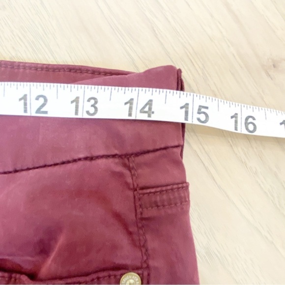7 FOR ALL MANKIND Burgundy Blair Skinny Ankle Jeans - Picture 7 of 11